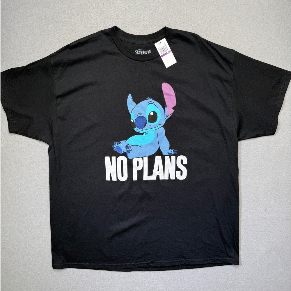 Stitch No Plans Graphic Crewneck T-Shirt black XXL